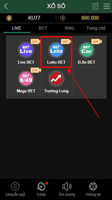 Hướng dẫn chơi Lotto Bet trên trang Kubet